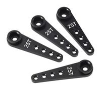 OZLZHJ 4PCS 37Mm 25T Metal Extension Steering Servo Arm Horn for RC Car Crawler Parts,Black