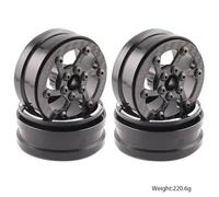 OZLZHJ 4Pcs Carbon Fiber 1.9Inch Beadlock Wheel Rim Wheel Hub For 1/10 RC Crawler Car Axial SCX10 TRX4(F)