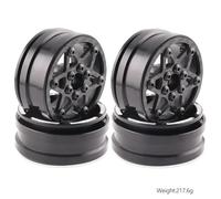 OZLZHJ 4Pcs Carbon Fiber 1.9Inch Beadlock Wheel Rim Wheel Hub For 1/10 RC Crawler Car Axial SCX10 TRX4(D)