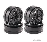 OZLZHJ 4Pcs Carbon Fiber 1.9Inch Beadlock Wheel Rim Wheel Hub For 1/10 RC Crawler Car Axial SCX10 TRX4(A)