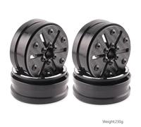 OZLZHJ 4Pcs Carbon Fiber 1.9Inch Beadlock Wheel Rim Wheel Hub For 1/10 RC Crawler Car Axial SCX10 TRX4(B)