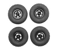 OZLZHJ 4PCS Tires & Wheels Rims Remote Control Cars Accessories For 1/16 WPL RC Car Upgrade Parts(Black)