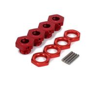 OZLZHJ Aluminum Alloy Hex Combiner 94762 94081 Wheel Hub 17mm Hexagon Adapter Metal Hex Nut 81011 for HSP 1/8 RC Cars(Red)