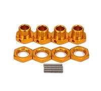 OZLZHJ Aluminum Alloy Hex Combiner 94762 94081 Wheel Hub 17mm Hexagon Adapter Metal Hex Nut 81011 for HSP 1/8 RC Cars(Yellow)