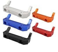 OZLZHJ Metal Front Rear Bumper Mounts Body Mounts for 1/6 RC Crawler Car Axial SCX6 AXI05000 JEEP JLU Upgrades Parts Accessories(Front blue)
