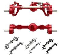 OZLZHJ MN Aluminum Alloy CNC Anodized Full Metal Front Rear Portal Axle for 1/12 MN MN99S MN98 D90 D91 D99 D99S MN90 RC Car Upgrade(Black)