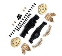 OZLZHJ RC Car Upgrade Front Axle Housing Brass Front Cup C Seat Door Axle Cover Kit For MJX 1/12 H12Y H12Y+ RC Car Accessories(Black)