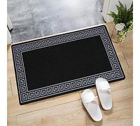 OZMIC Door Mats Outdoor Rug Heavy Utility Kitchen Mats Non slip Washable Rug Dirt Trapper Floor Covering Bedroom Decor Soft Gym Yoga Large Floor Mat | 50 x 80 cm - Greekey Dark Grey & Cream