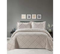 OZMIC Embossed Quilted Bedspreads & Coverlets King Size Bed Quilt Throws for Beds Reversible Polyester Filling Luxury Bedspreads Bedding King Size Bed Throw for Christmas, Mink