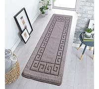 OZMIC Large Door Mats Indoor - Super Absorbent floor Mat for Floor with Gel Back - 60 x 110 cm, Grey Door Mat - Non Slip Washable Door Mats Runner Rug Floor Mats for Kitchen