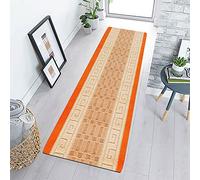 OZMIC Large Door Mats Indoor - Super Absorbent floor Mat for Floor with Gel Back - 60 x 110 cm, Orange Door Mat - Non Slip Washable Door Mats Runner Rug Floor Mats for Kitchen