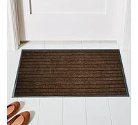 OZMIC Rubber Mat Super Absorbent Washable Non Slip PVC Backed Entrance Door Mat Washable Small Rug Dog Mat for Patio Door - 50 x 90 cm, Brown