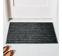 OZMIC Rubber Mat Super Absorbent Washable Non Slip PVC Backed Entrance Door Mat Washable Small Rug Dog Mat for Patio Door - 50 x 90 cm, Grey
