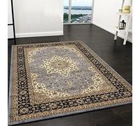OZMIC Rugs Living Room Large - 240 x 320 cm - Rome Grey Traditional Classical Floral Pattern Persian Full Floor Covering Extra Wide Area Rugs Bedroom Decorations for Bedroom Teen Girls, Boys
