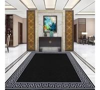 OZMIC Rugs Living Room Large Bedroom Carpet Heavy Duty Non Slip Washable Geometric Non Shed Low Pile Bedroom Decor Kitchen Hall Hallway Accessories | 120 X 170 cm - Dark Grey & Cream