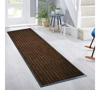 OZMIC Runner Rug Outdoor Mats for Front Door - Non Slip PVC Backing Rubber Matting Washable Carpet Runners Anti Fatigue Barrier Mat - 60 x 180 cm, Brown