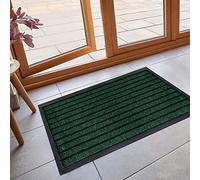 OZMIC Waterproof Door Mats Outdoor - PVC Backing Muddy Paws Shoe Scraper Bath Mat Non Slip Mud Kitchen Rug Washable Door Mat - 45 x 75 cm, Green