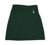 Ozmoint Girls School Uniform Heart Lycra Stretch Half Elasticated Waistband Skirt Skirts Grey Black Navy Bottle Green Brown Skirts (3-16 Years)