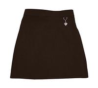 Ozmoint Girls School Uniform Heart Stretch Half Elasticated Waistband Skirt Skirts Grey Black Navy Bottle Green Brown Skirts (3-16 Years)