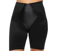 Ozmoint Ladies Firm Control Long Leg Shapers With Satin Panel by Beauforme (XL, BLACK)