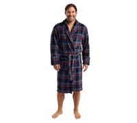 Ozmoint Men's Soft Feel Checked Farsley Cosy & Warm Fleece Shawl Collar Robe by West Ridge (UK, Alpha, XXL, Regular, Regular, Check)
