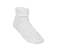 Ozmoint School Uniform Girls Turnover Top Socks (3 Pairs per Pack) Cotton Rich White Socks with Elastane for Stretch