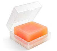 Ozner Travel Soap Case, Bar Soap Holder Fit Dr Squatch Soap, Shampoo Bar Holder for Traveling, Gym, Square Travel Soap Container with Draining Pad (Transparent White)