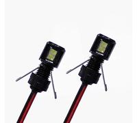 Oznium Side View LED Bolt - 12V LED Side Emitting Light for Bumper, Grille, Cars Interior, Dash, Ambient Lighting, Motorcycle with Aluminum Housing & Screw Nut (8 mm Black, Red LED), 2-PACK