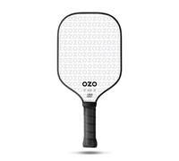OZO Pickleball - Spark Energia Ritmo - USAPA Approved Beginner Power Paddle - Carbon Fiber Face (White)