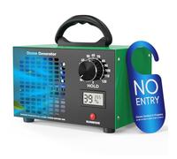 Ozone Generator - 120,000 mg/h Ozone Machine with 120 Min Timer, Temperature and Humidity Display, Suitable for 500㎡, Odor Eliminator Air Purifier for Car, Home, Pet, Smoke, Kitchen, Hotel, Green