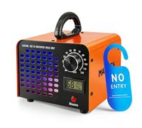 Ozone Generator, 60000 mg/h High Capacity Ozone Machine, Air Purifier with Temperature Humidity Display and 120 Min Timer for 320㎡ Room, for Home, Car, Office, Garage, Smoke and Pet Odours