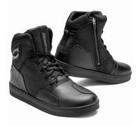 OZONE MOTO Spin Motorcycle Boots Men and Women | PU Leather | Reinforcements at Ankle, Heel and Toes | Double Stitching | Long zipper