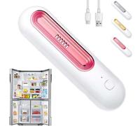 Ozoori Fridge Deodoriser, Ozoori Fridge Deodorizer Odor Eliminator, Reusable Mini Rechargeable Odour Eliminator Fridge Air Freshener for Refrigerator Closet Car Shoes Cabinet (rose red)