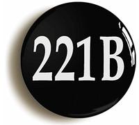 Ozorath 221B Sherlock Holmes Button Badge Baker Street | Size 1inch / 25mm Diameter, Gift Idea, Present, Novelty