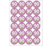 Ozorath 90 Ninety Ninetieth 90th Fabulous Birthday Matt Paper Stickers