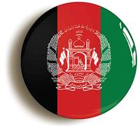 Ozorath AFGHANISTAN AFGHAN NATIONAL FLAG BADGE BUTTON PIN (Size is 1inch / 25mm diameter)