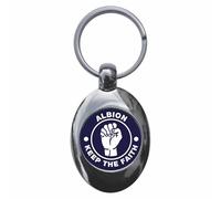 Ozorath Albion Keep The Faith Northern Soul Keyring Keychain Key Ring Chain With Trolley Coin