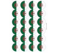 Ozorath Algeria National Flag Matt Paper Stickers