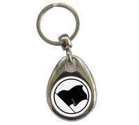 Ozorath Anarchism Black Flag Keyring | Keychain, Split Ring Attachment, Metal Key Fob, Gift Idea, Present, Novelty, Car, House, Apartment, Flat