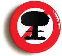 Ozorath Anti Nuclear Weapons War Button Badge Ban The Bomb CND Protest
