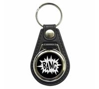 Ozorath Bang! Keyring | Keychain, Split Ring Attachment, Faux-Leather Key Fob, Gift Idea, Present, Novelty, Car, House, Apartment, Flat