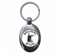 Ozorath Bollocks M'Lud Keyring Keychain Key Ring Chain With Trolley Coin
