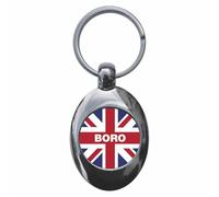 Ozorath Boro Union Jack Keyring Keychain With Trolley Coin