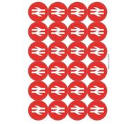 Ozorath British Rail Red Logo Retro Matt Paper Stickers