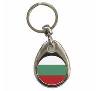 Ozorath Bulgaria National Flag Keyring Keychain with Split Ring Attachment and Metal Key Fob