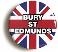 Ozorath Bury St Edmunds Union Jack Button Badge (2inch / 50mm diameter)