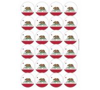 Ozorath California State Flag Matt Paper Stickers