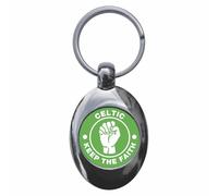 Ozorath Celtic Keep The Faith Northern Soul Keyring with Trolley Coin