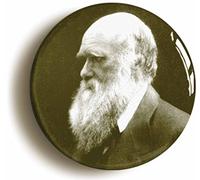 Ozorath CHARLES DARWIN BADGE BUTTON PIN (Size is 1inch/25mm diameter) SCIENCE EVOLUTION