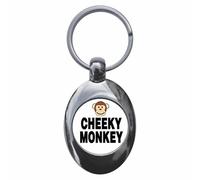 Ozorath Cheeky Monkey Keyring Keychain Key Ring Chain With Trolley Coin